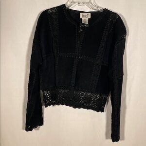 IMAGIO WOMENS GENUINE LEATHER VINTAGE JACKET BLACK MEDIUM